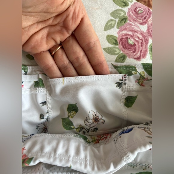 Athleta Contender 7/8 Tight Leggings Blossom Floral Side Stripe Size Small - Picture 10 of 13